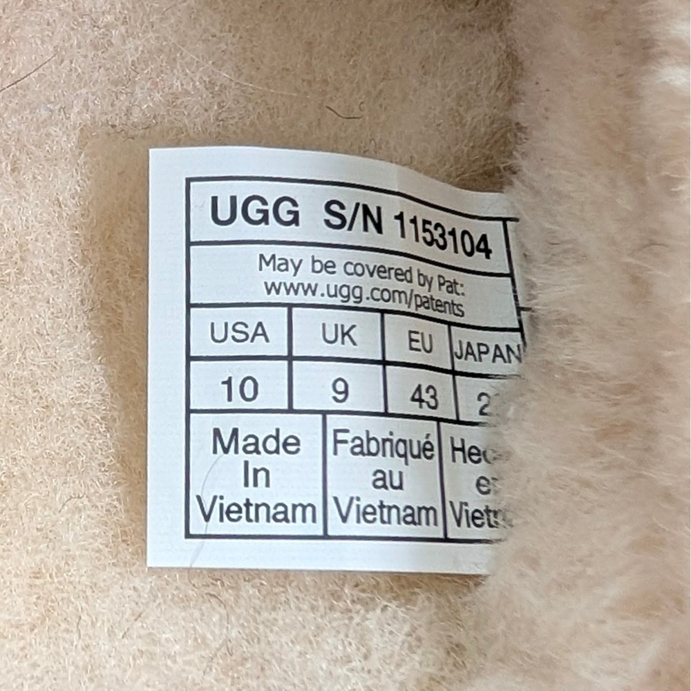UGG Classic Slipper Burnt Cedar Shaggy Suede Mens 10 Slip On Shoes 1153104 NoBox - Picture 7 of 15
